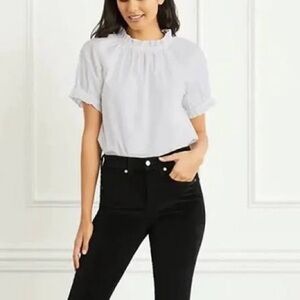 Hill House White Ruffle Blouse